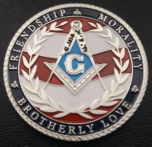 Moneta della Fraternità dei Massoni, Simbolo di Moralità e Amore Fraterno, Moneta Commemorativa in Argento - Product Image 1