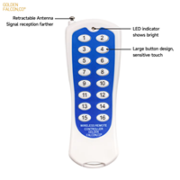 Télécommande en plastique à code d'apprentissage 433/315 MHz, 16 canaux, RF sans fil, 150 m, pour porte de garage, porte roulante