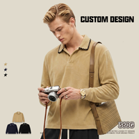 Pull-over Homme Hiver à Col Rabattu 360G Personnalisé avec Logo et Marque Privée, Manches Longues, Trois Couleurs, Vente en Gros