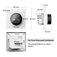 Termostato WiFi RKHK con Perilla, Control Inteligente de Temperatura Eléctrico para Calefacción por Suelo Radiante, Pantalla a Color OEM, Compatible con TUYA