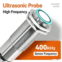 Sensor Ultrasónico de Reflexión Difusa con Salida Analógica M30 de 4-20 mA, 200 kHz, Protección IP65, Distancia de 80-2000 mm