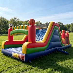 Petit parcours d'obstacles gonflable avec toboggan, aire <span class=keywords><strong>de</strong></span> <span class=keywords><strong>jeux</strong></span> gonflable sur le thème du sport pour les enfants, événements <span class=keywords><strong>de</strong></span> fête en plein air - Product Image 3