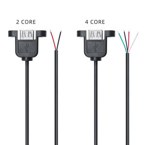 Cable de datos de 4 núcleos a XH <span class=keywords><strong>2</strong></span>,54, conector USB hembra de un solo cabezal con agujeros de tornillo para fijar el cable de alimentación de <span class=keywords><strong>2</strong></span> núcleos - Product Image 1