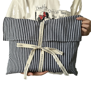 Eco-Friendly Cotton Flap <b>Envelope</b> Dust Bags Custom Logo Muslin <b>Gift</b> Packing for Underwear Handbags Clothing with Pouch Model - Product Image 4