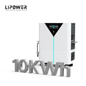 LIPOWER All In One solar power station 14400wh LFP battery fast charging solar input on grid electricity backup