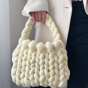 Sac fourre-tout en crochet fait <span class=keywords><strong>main</strong></span> Yilin, nouvelle mode, couleur personnalisée, grande capacité, tricot DIY, pour femmes - Product Image 3