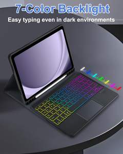 Étui pour tablette avec clavier rétroéclairé en cuir PU de style livre pour <span class=keywords><strong>Samsung</strong></span> <span class=keywords><strong>Galaxy</strong></span> Tab A11 Plus X230 X236 11 pouces, <span class=keywords><strong>housse</strong></span> folio - Product Image 6