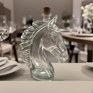 <span class=keywords><strong>Carafe</strong></span> à <span class=keywords><strong>whisky</strong></span> en forme de cheval, <span class=keywords><strong>carafe</strong></span> en verre borosilicate avec <span class=keywords><strong>bouchon</strong></span>-Décor de bar moderne pour cadeau scotch, bourbon, rhum - Product Image 4
