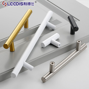 LGGDIS T-Shaped Cabinet Handle Stainless Steel Powder Coated Minimalist Design For Furniture Drawer <b>Door</b> - Product Image 2