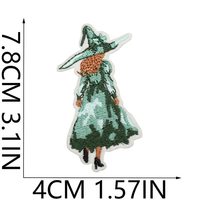 Vente flash : Patchs brodés verts à appliquer au fer, motif jungle, royaume secret, fée, fleur, nœud, animal, pour vêtements, sacs, chapeaux