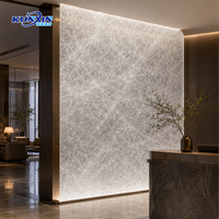 Panneaux en PETG à motif craquelé, tailles personnalisables, installation facile, feuilles de plastique à motifs pour hôtels