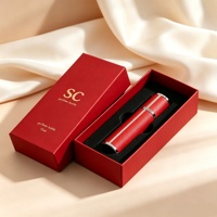 Flacon pulvérisateur miniature en cuir PU, rechargeable, pour voyage, conteneur de parfum 10 ml, rouge, atomiseur de parfum portable, en stock usine