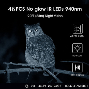 Caméra de chasse professionnelle <span class=keywords><strong>pour</strong></span> l'extérieur, étanche IP67, 4K, 32MP, vision nocturne, portée de 20 m, détection de <span class=keywords><strong>mouvement</strong></span>, batterie solaire - Product Image 5