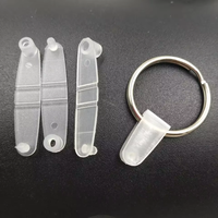 Clip de connexion pliable transparent en PP pour porte-clés, vente en gros d'usine, attache en plastique personnalisable avec logo pour cadeaux promotionnels