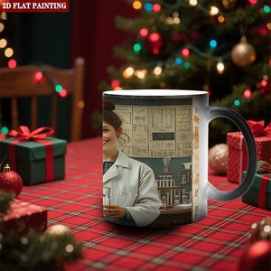 Magic Mug Frosted Black 11oz <b>Ceramic</b> Heat Sensitive Office Tea <b>Cup</b> - Product Image 2