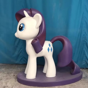 Décoration extérieure, sculptures de My Little Pony, statues de personnages de dessins animés en fibre de verre pour jardin, aire de jeux - Product Image 6