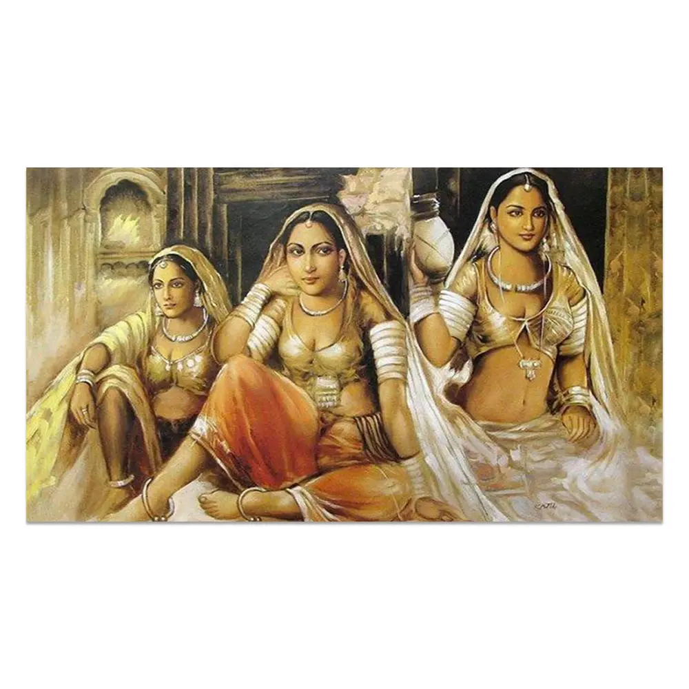 Lukisan Minyak Wanita Tradisional India Berbaring dari Dafen Lukisan Minyak Desa