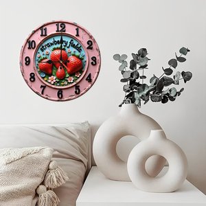Round Wooden Wall <b>Clock</b> 25x25Cm Silent Quartz Natural Eco Friendly Home Living Room <b>Bedroom</b> Decor <b>Clock</b> - Product Image 2