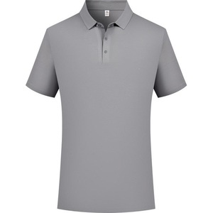 Polo promotionnel à manches courtes en coton respirant, uniformes d'été, logo personnalisable, noir, blanc, bleu, argent, vert - Product Image 4