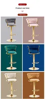 Tabouret de bar moderne simple et décontracté, cadre en métal, chaise pivotante réglable pour hôtel, réception, maison, tabouret haut, caissier