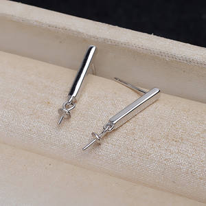 Boucles d'oreilles longues en argent S925 faites à la main, avec pampilles, perles Zhiling Sister, plateau vide, chaîne croisée suspendue, accessoires de mode, 2832 - Product Image 2