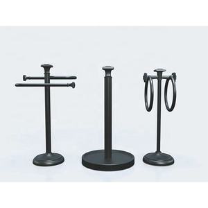 Accessoires sanitaires en acier inoxydable peint en noir <span class=keywords><strong>de</strong></span> haute qualité, <span class=keywords><strong>porte</strong></span>-serviettes et <span class=keywords><strong>porte</strong></span>-papier toilette pour salle <span class=keywords><strong>de</strong></span> bain, barre <span class=keywords><strong>de</strong></span> <span class=keywords><strong>douche</strong></span> - Product Image 1