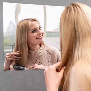Custom Home Decor Acrylic Silver Non-Glass Self Adhesive Flexible Unbreakable Modern Design Easy Installation Dressing <b>Mirror</b> - Product Image 3