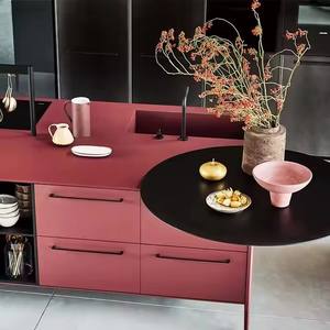 Armoires de rangement multifonctionnelles de ménage de Woond solide de luxe de lumière rouge haut de gamme pour la maison de cuisine - Product Image 3