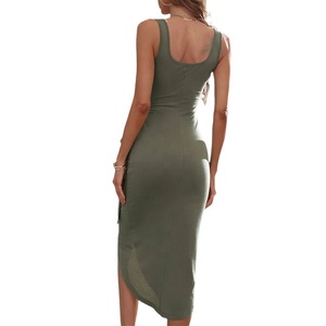 Custom Designer femminile di alta qualità nuova moda un pezzo donna estate all'ingrosso Bodycon serbatoio donna abbigliamento lungo abito Midi <span class=keywords><strong>2022</strong></span> - Product Image 5