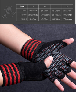 Gants d'entraînement à demi-doigts pour hommes femmes gants de gymnastique antidérapants pour soutien du poignet pour le cyclisme d'haltérophilie - Product Image 2
