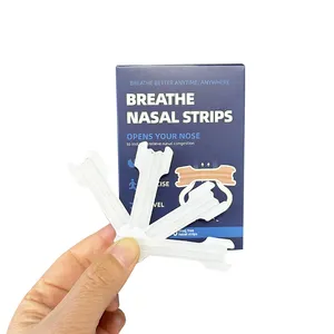 Faixa de ventilação nasal transparente, adesivo nasal para melhor respiração, tira anti-ronco para o nariz, direita e direita