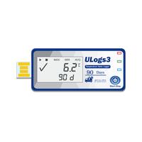 Registrador de Temperatura USB 2.0 PDF de un Solo Uso con Pantalla LCD para Control de Temperatura en Alimentos, Carne y Logística