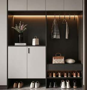 Zapatero Multifuncional de Estilo Europeo Americano Francés, Perchero para Colgar Ropa en el Porche, Mueble de Exhibición, Zapatero - Product Image 1