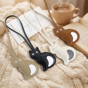 PU Leather Cat Shape Pendant Women's Handbag Decoration 3D Cotton-Padded DIY <b>Car</b> Hanging <b>Ornament</b> Welcome Gifts Promotional - Product Image 1
