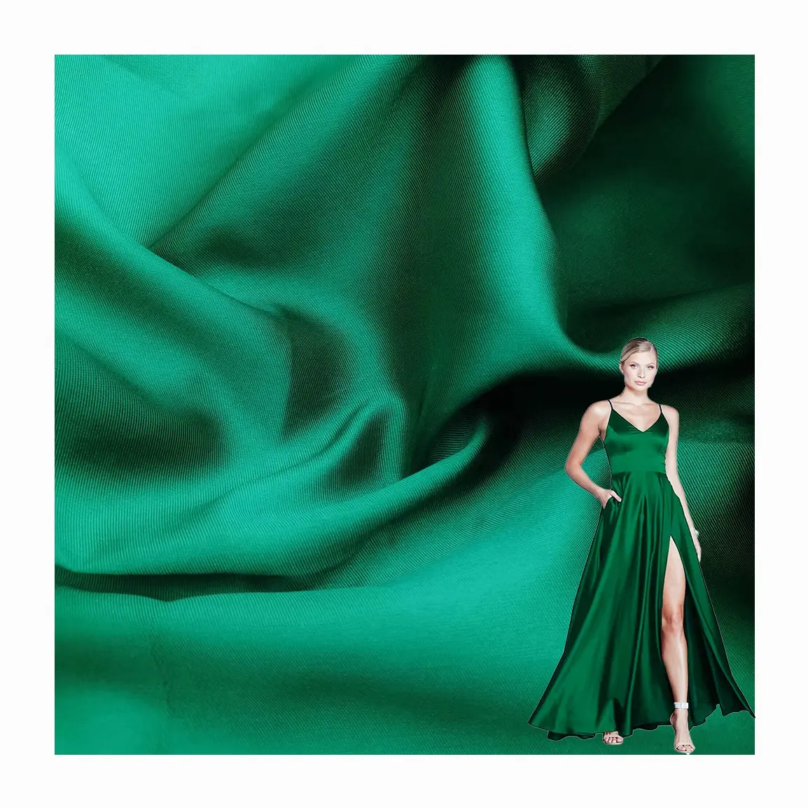 Jiede Fabrik hochwertiges 100% Polyester luxus amerikanische Braut Satinstoff Twill Mikado Satinstoff für Kleidungsstück Kleid