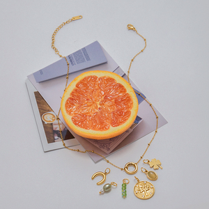 J & D estate 18K oro acciaio inossidabile perla strass foglia portafortuna albero pietra a <span class=keywords><strong>ferro</strong></span> <span class=keywords><strong>di</strong></span> <span class=keywords><strong>cavallo</strong></span> ciondoli fai da te - Product Image 5