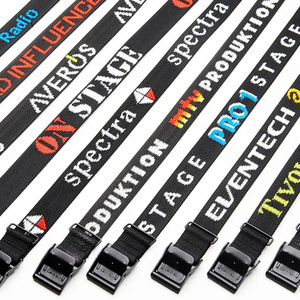 Chất Lượng Cao 25Mm 500kgs Đen E-Lớp Phủ Hàng Hóa Căng Thẳng Vành Đai Tùy Chỉnh In Cam Dây Đeo Khóa Tie Xuống Dây Đeo Với Biểu Tượng Tùy Chỉnh - Product Image 3