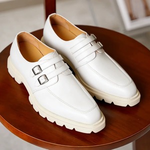 Chaussures décontractées polyvalentes pour hommes en cuir véritable à semelle épaisse style luxe 2026 pour mariage et affaires - Product Image 2