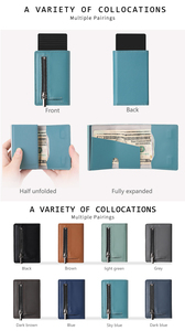2024 New Napa Pattern PU Material <b>Wallet</b> with Side Push Minimalist Design <b>for</b> up Button Slide Button <b>RFID</b> Blocking <b>for</b> <b>Men</b> Gifts - Product Image 3