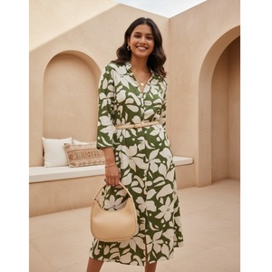 Vestido Casual de Tela Cómoda para Mujer, Diseño Ligero y Fluido, Ideal para Paseos por la Playa y Salidas Diarias - Product Image 1