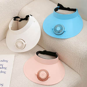 Nuevo producto, ventilador de carga Usb ajustable de 3 engranajes, viaje de verano, mujeres, hombres, viseras, sombrero, ventilador giratorio - Product Image 1