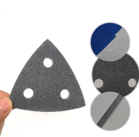Éponges de ponçage triangulaires en mousse 80*80*80mm à 3 trous, disques de ponçage à crochets et boucles pour le polissage de voitures, bois et métaux