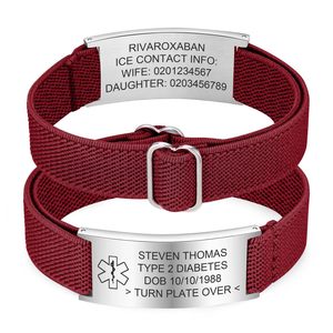 Factory-direct Customization Stainless Steel Medical Alert Bracelet with Curved Card <strong>Engraving</strong> Black Fashionable <strong>Bangles</strong> - Product Image 6