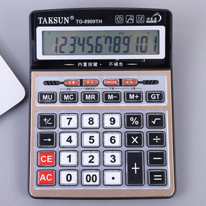 Calculatrice de bureau Taksun TG-8909TH à 12 chiffres avec fonction vocale, double alimentation, calculatrice à usage général - Product Image 4