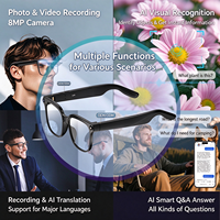 Lunettes Intelligentes IA 800W Pixel Anti-tremblement pour Capture Photo/Vidéo, Reconnaissance d'Objets et Traduction en Temps Réel (OEM/ODM)