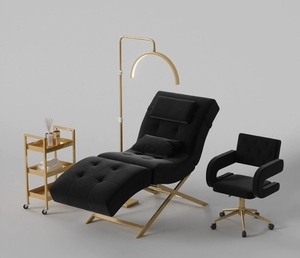 Factory Custom Foldable <b>Adjustable</b> Beauty Lashista Eyelash Massage <b>Table</b> Spa Salon Facial Chair Pink Curve Lash Bed - Product Image 6