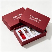 Boîte en papier recyclable personnalisée de haute qualité pour la vente en gros, emballage pour produits peptidiques, huiles essentielles, parfums, échantillons d'essences, lotions