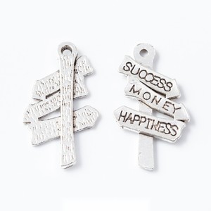 Pendentif <span class=keywords><strong>Flèche</strong></span> Directionnelle en Argent Vieilli pour <span class=keywords><strong>la</strong></span> Prospérité, l'Argent et le Bonheur, pour Tableau de Visions et Artisanat - Product Image 1