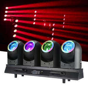 Barre de faisceau mobile à <span class=keywords><strong>LED</strong></span> <span class=keywords><strong>quad</strong></span> 4x80w RGBW 4 en 1 avec effet d'anneau de bande circulaire halo, tête rotative oscillante TB4 Tornado 4 têtes - Product Image 1
