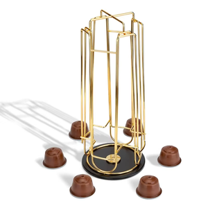 Soporte de cápsula de café cromado moderno 24/32/40/48 CH <span class=keywords><strong>Dolce</strong></span> <span class=keywords><strong>Gusto</strong></span>/Nespresso/<span class=keywords><strong>Tassimo</strong></span> diseño de acero al carbono Almacenamiento de cocina - Product Image 1